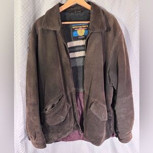 Adventure Bound By Wilsons Leather Flight Bomber Jacket Coat Mens